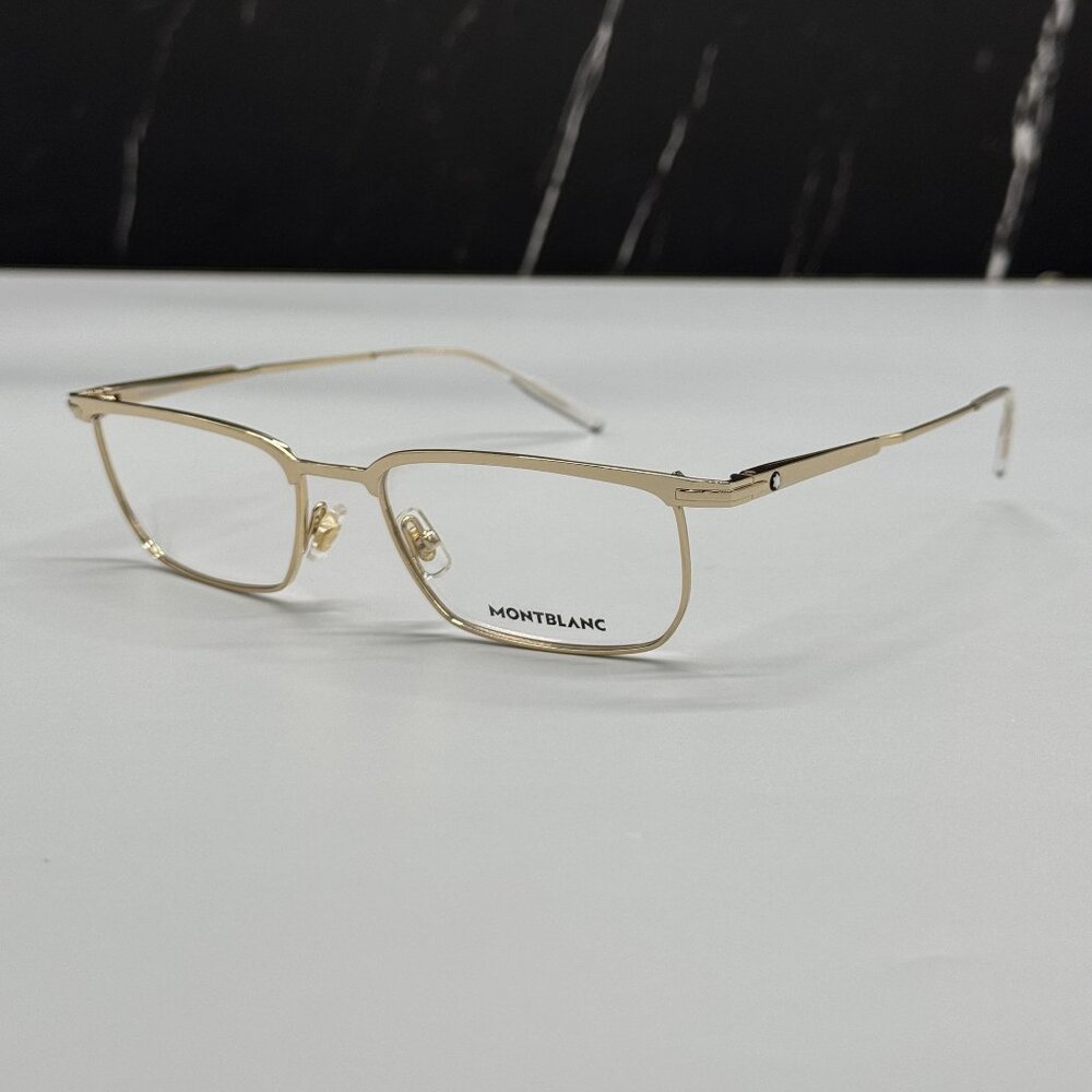 NEW MONTBLANC EYEGLASSES GOLD MEN EYEWEAR MONTBLANC MB0219O 002